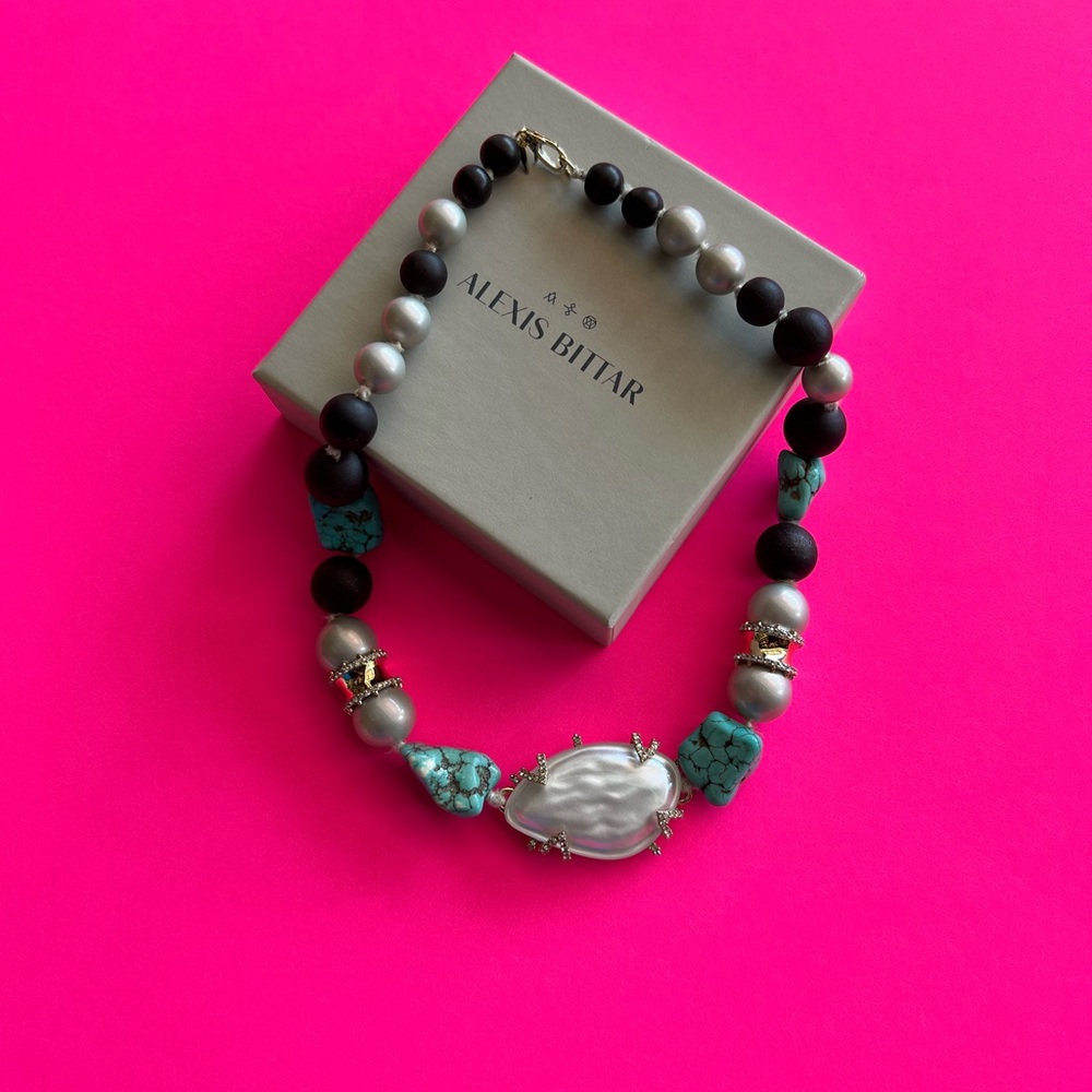 ALEXIS BITTAR Statement Necklace 19 1/2 inches long